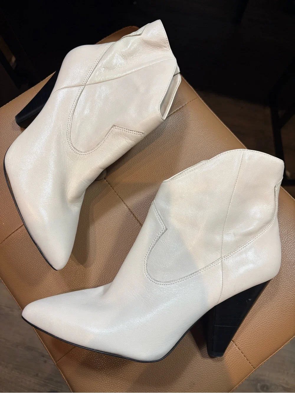 New Vince Camuto Pointed Ankle Booties with Black Heel
